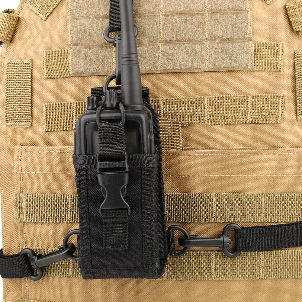 BANDARICOMM Tactical MOLLE Radio Pouch with Shoulder Strap | Nylon Radio Case for Police & Security - view 7