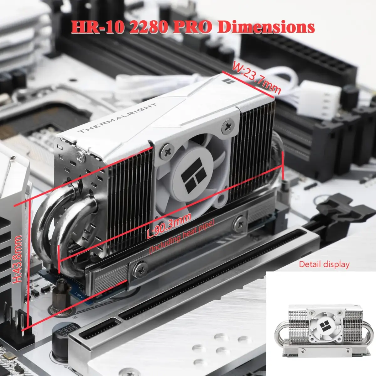 Thermalright HR10 2280 PRO SSD Cooler with Fan | 90.3mm x 23.7mm x 43.8mm - view 6