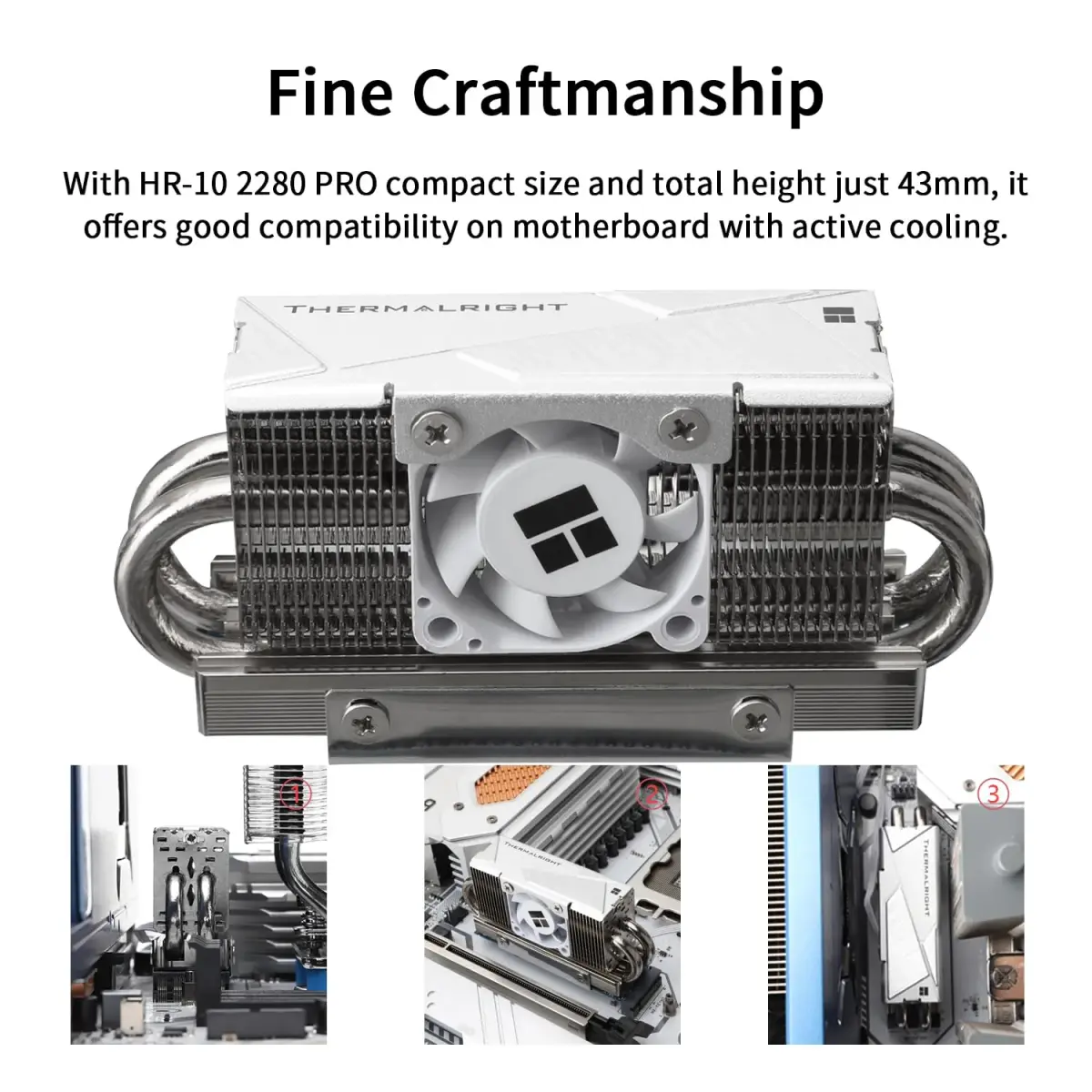 Thermalright HR10 2280 PRO SSD Cooler with Fan | 90.3mm x 23.7mm x 43.8mm - view 4