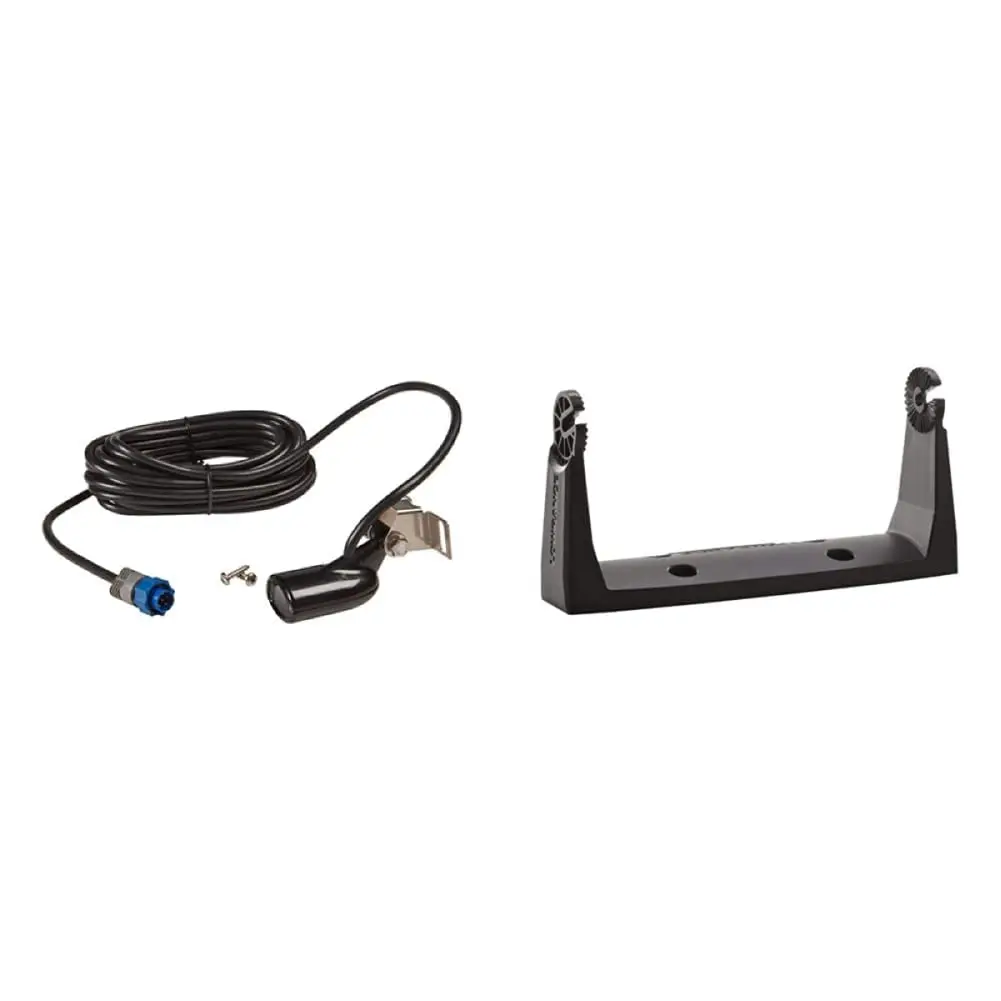 Lowrance Transom-Mount 83/200 kHz Skimmer Transducer + Gimbal Bracket for HDS-7 | Fish Finder Transducer with Built-in Temp - main product image