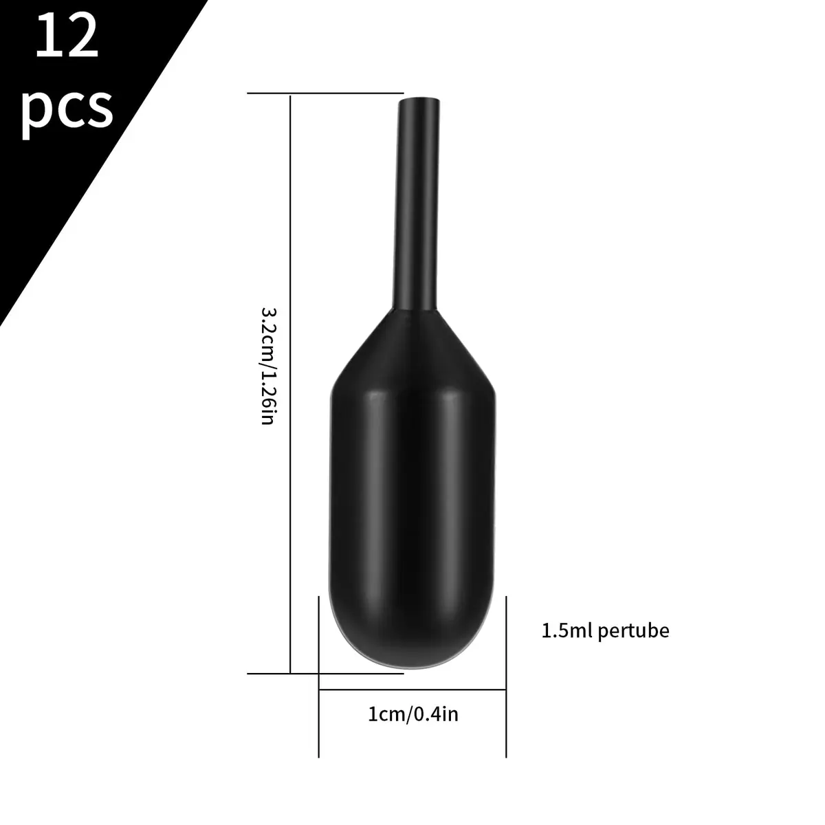 Siyurongg Black 12 pcs Rubber Stamp Refill Set | Identity Theft Protection Ink - view 2