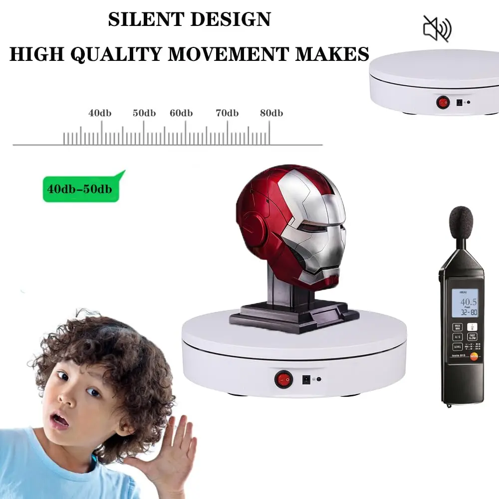 JAYEGT Motorized Rotating Display Stand 11.8inch | 330 Lb Load Capacity, 360° Electric Turntable for Product & Video Display - view 8