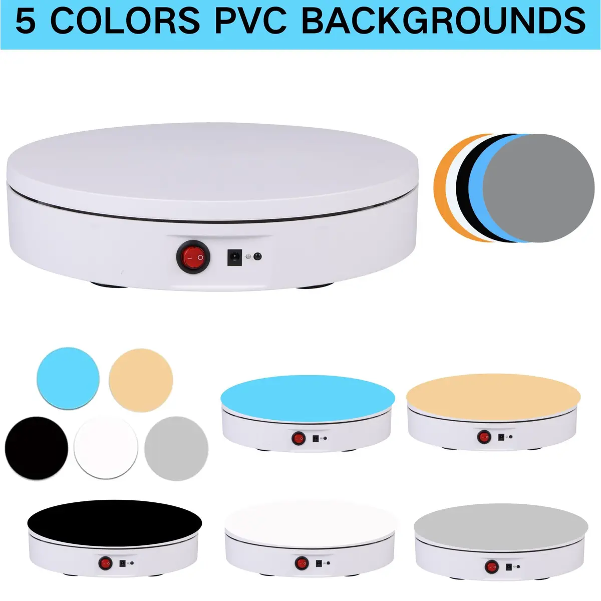 JAYEGT Motorized Rotating Display Stand 11.8inch | 330 Lb Load Capacity, 360° Electric Turntable for Product & Video Display - view 4