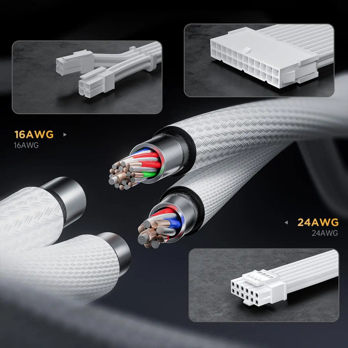 AsiaHorse 12VHPWR Cable Extension Kit, 30cm | Support RTX 40 GPUs & 600W Power - view 6