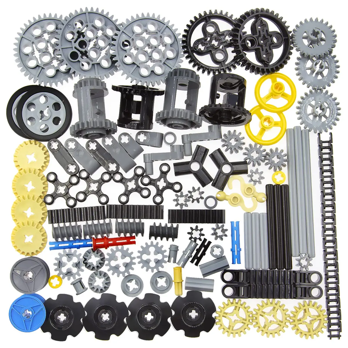 ASTEM Technic Gears & Axles Set 118 Pieces | Compatible with LEGO Technic | Random Colors - main product image