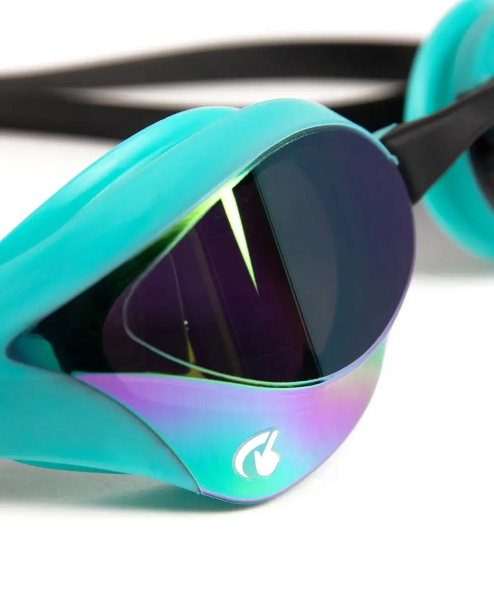 ARENA Cobra Core Swipe Racing Swim Goggles Pro Competitive Swimmers Adult Men Women Anti-Fog Coating Polycarbonate Hard Mirrored Lens, Emerald/Peacock - view 4