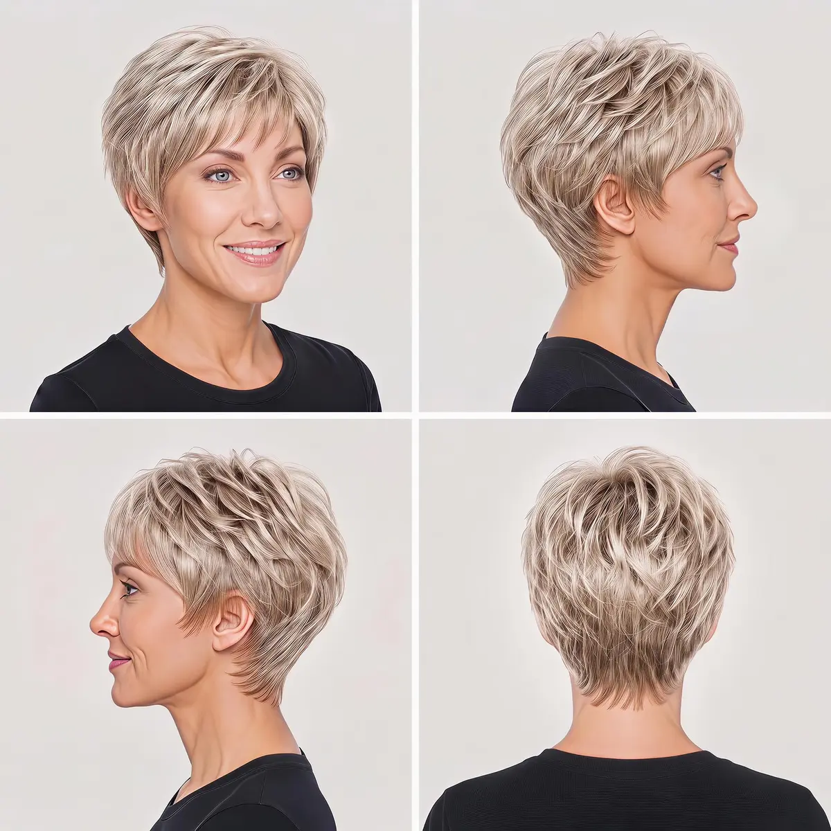 Raquel Welch Women's Pixie Cut Short Gray Wig, WINNER | Lightweight, Ready-to-Wear, Memory Cap, 21" Petite Cap - view 4