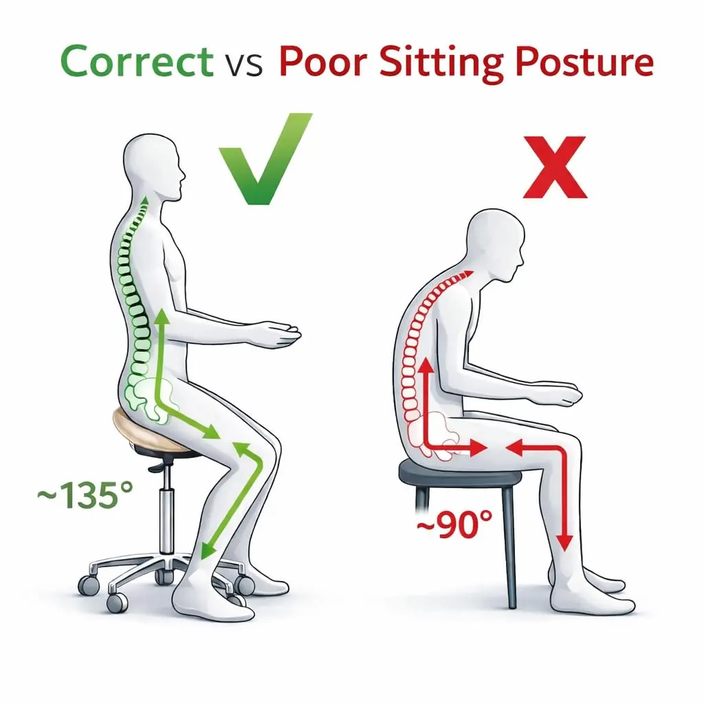 2xhome Ergonomic Saddle Stool | Backless Rolling Office Task Chair with Adjustable Height and Tilt | PU Leather, Foam Padded Seat for Drafting, Medical, Dental Use, Beige, Single, Set of 1 - view 4