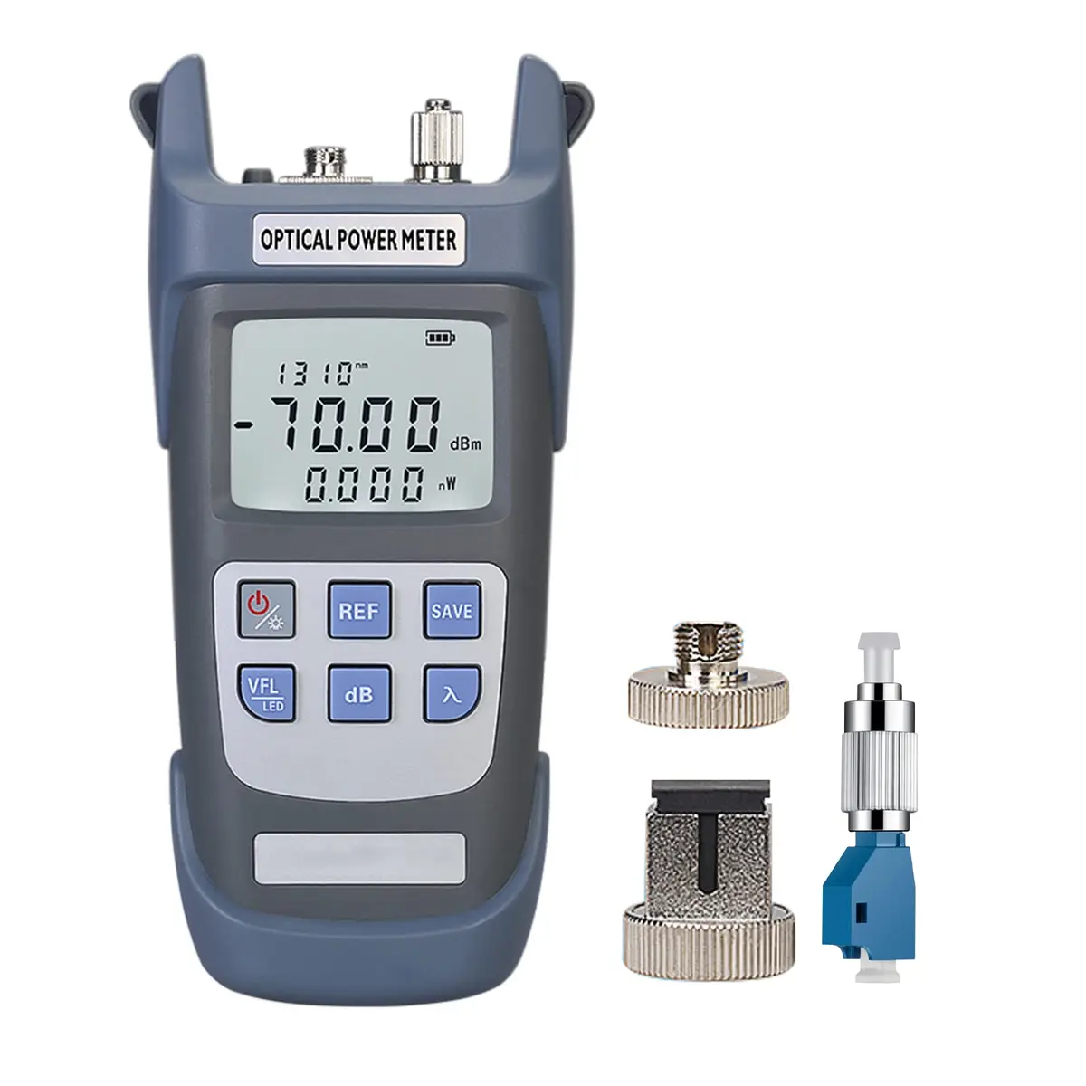 fyboptwu 3-in-1 Fiber Tester OPM+VFL with LED, 2-Pack | Optical Power Meter & Visual Fault Locator - main product image
