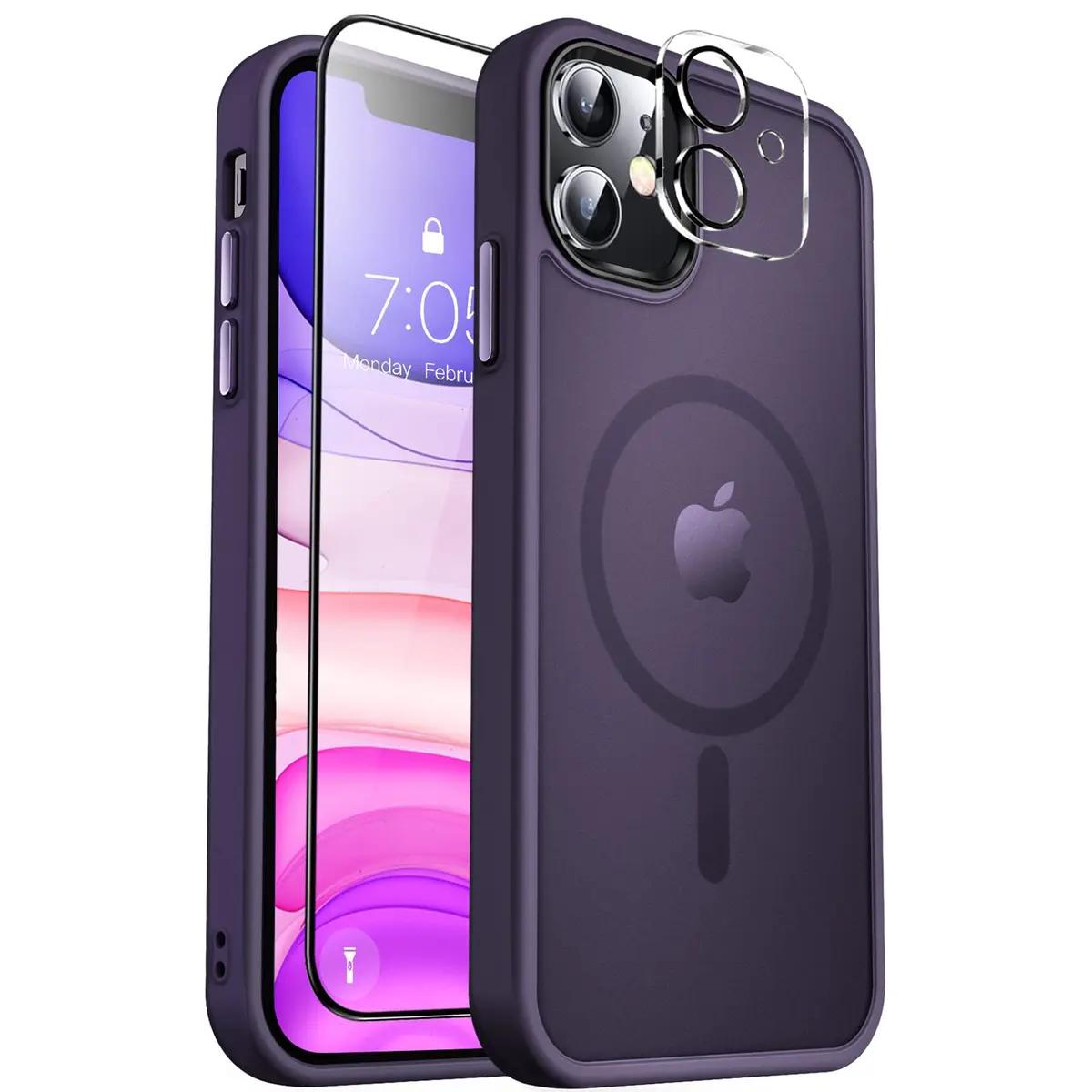 MOCCA Magnetic Shockproof Case for iPhone 11 6.1 inch Deep Purple | Magsafe Compatible & Drop-Proof - main product image