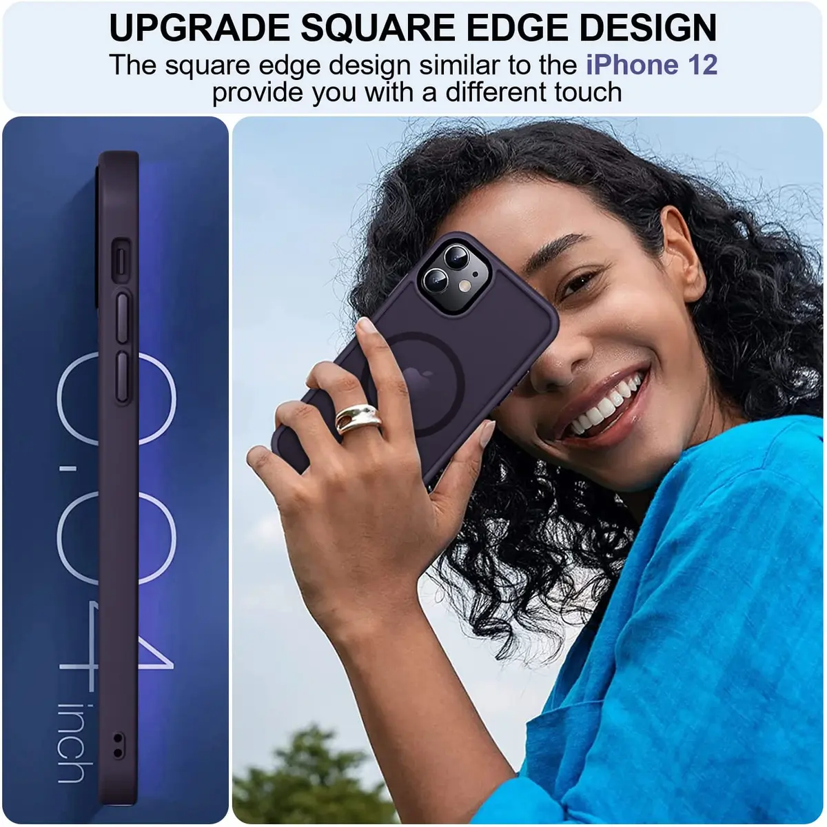MOCCA Magnetic Shockproof Case for iPhone 11 6.1 inch Deep Purple | Magsafe Compatible & Drop-Proof - view 6