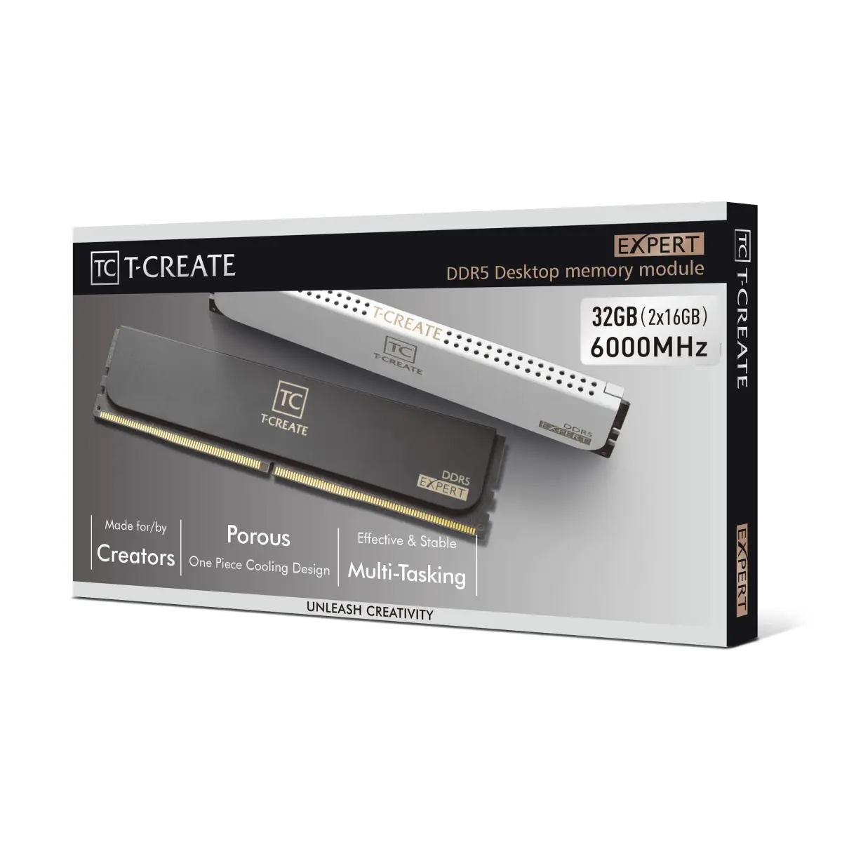TEAMGROUP T-Create Expert CL30 DDR5 32GB (2x16GB) 6000MHz Desktop RAM White | Overclocking Memory Module - view 9