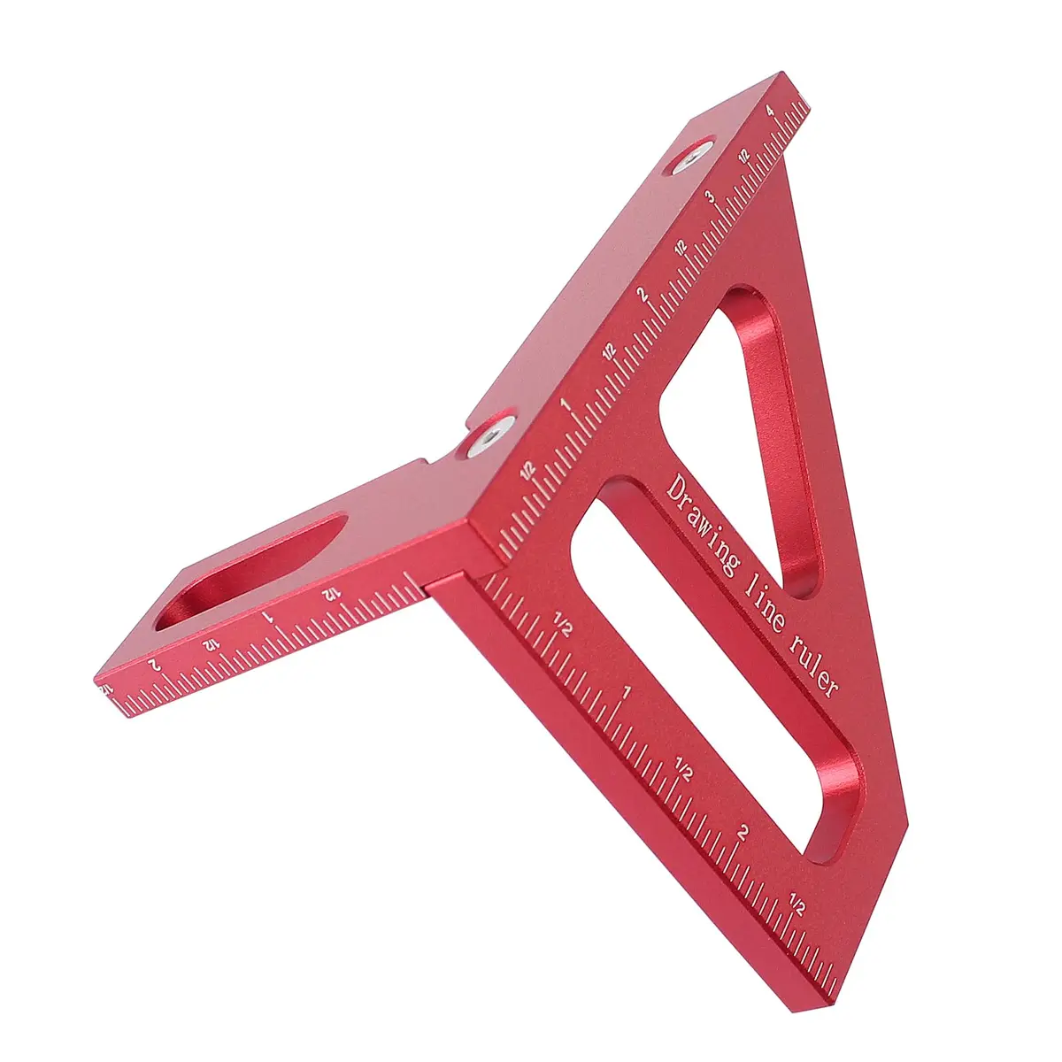 KETIPED Imperial 3D Multi-Angle Measuring Ruler,45/90 Degree Aluminum Alloy Woodworking Square Protractor, 4.4 inch | High Precision Layout Tool - view 6