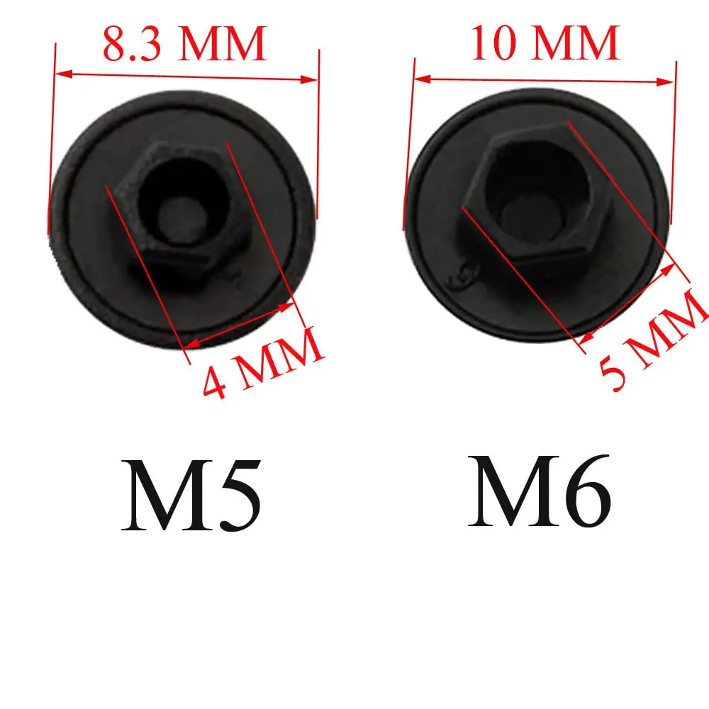 YehVeh Nylon Screw Cap Set (50 Pieces) M5 + M6 | Anti-Dust Hexagon Hole Caps for Allen Screws - view 5