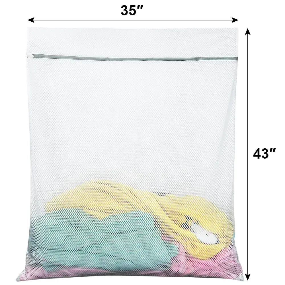 Vivifying Honeycomb Mesh Laundry Bags XXXL Extra Large 109cm x 89cm (2-Pack, White) | Protects Delicates & Bedding in Indian Washers - view 2