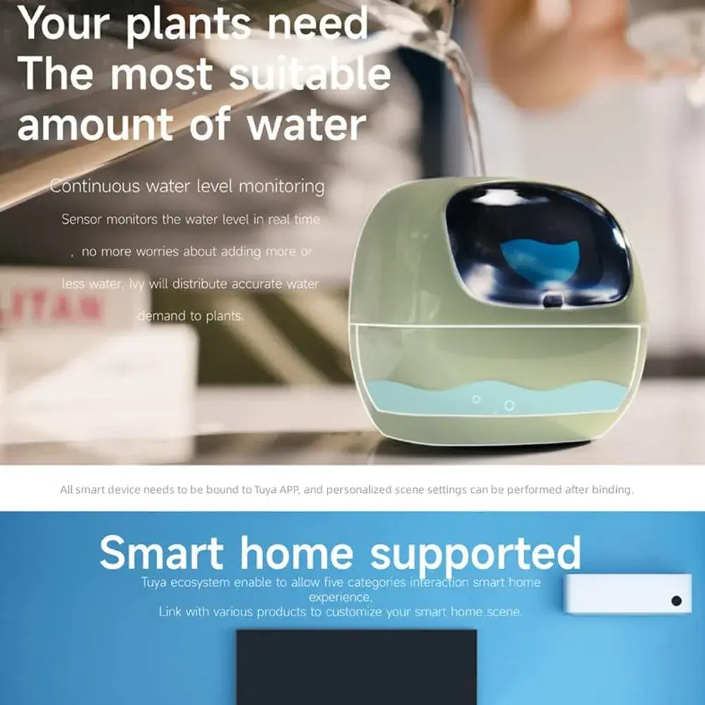 Itigoitie Smart AI Planter with LCD Screen & Auto Watering, 100ml (3.38 Fl Oz) | Yellow - view 8