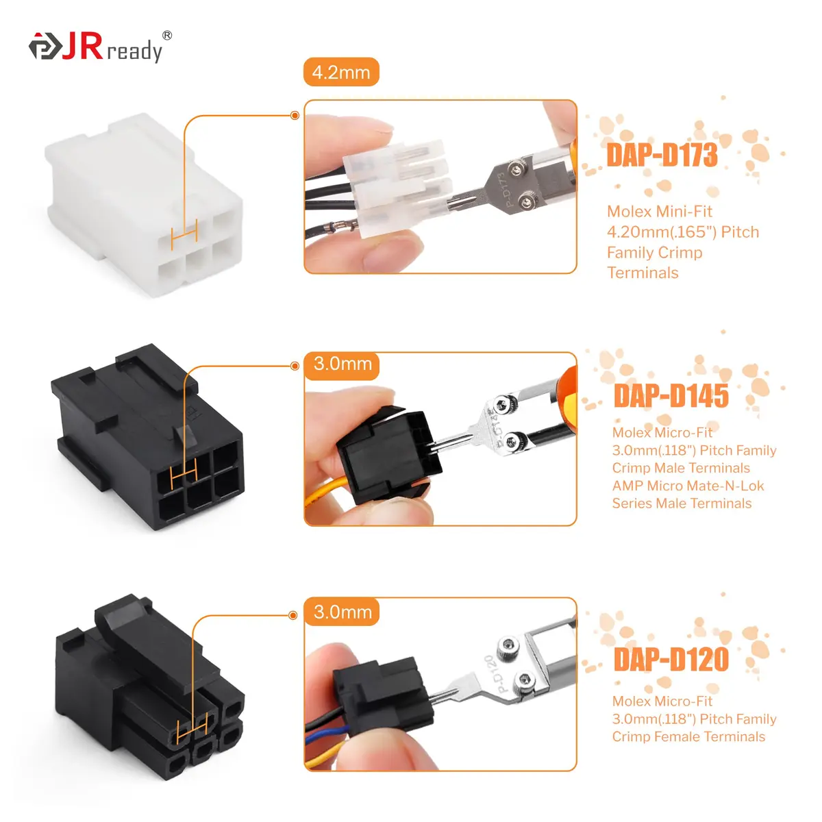 JRready ST5262 2Pcs Molex Micro Fit Extractors for MX3.0 Terminals | Efficient Pin Removal Tool Kit - view 3