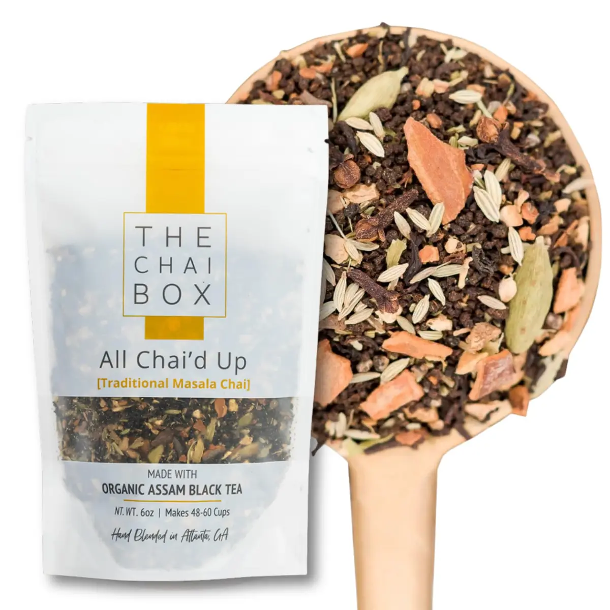 The Chai Box Traditional Masala Chai 6 Oz | Organic Black Tea with Spices - main product image