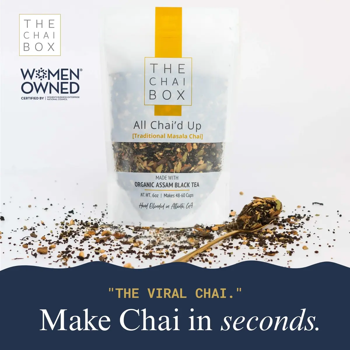The Chai Box Traditional Masala Chai 6 Oz | Organic Black Tea with Spices - view 4