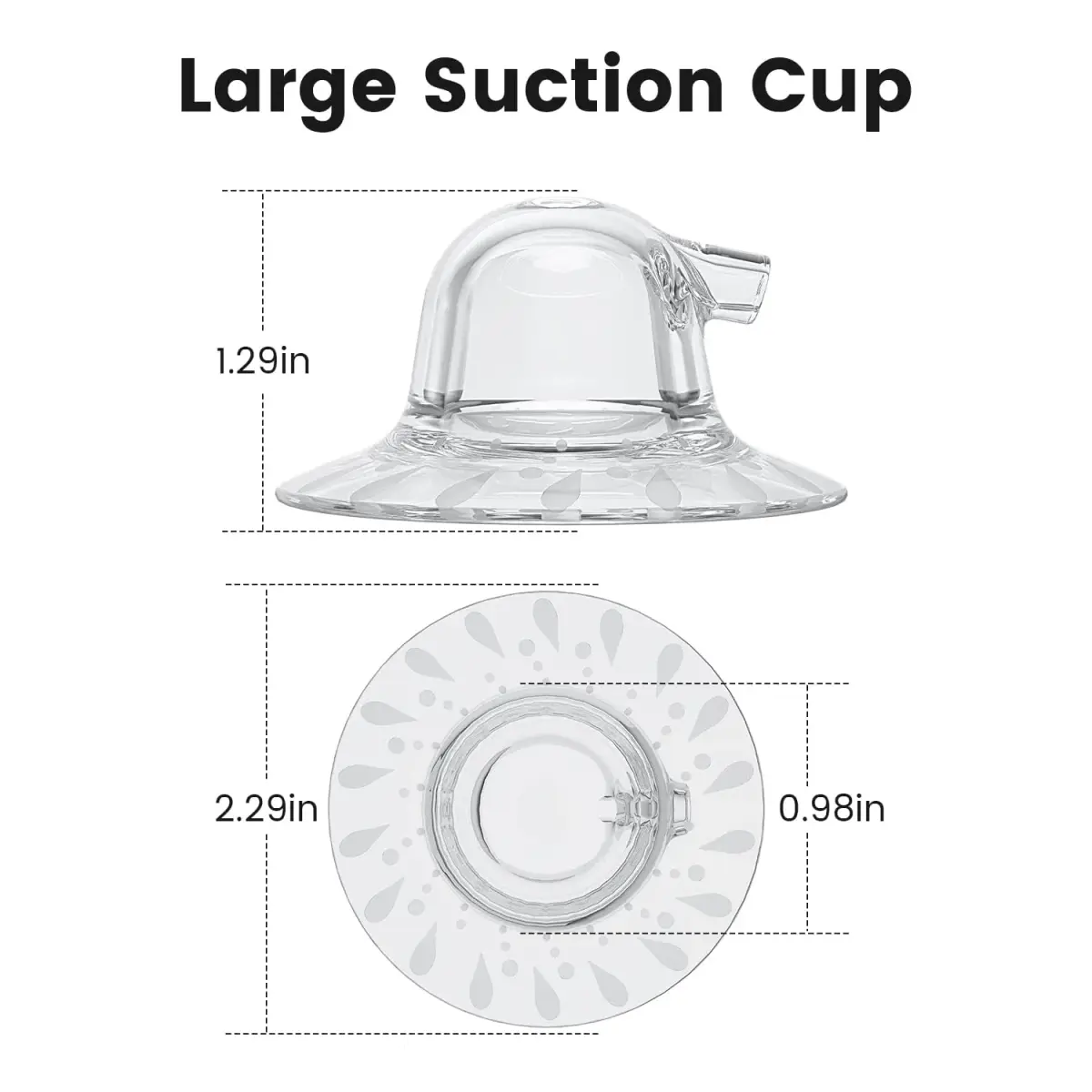 Rolevin 25mm Large Suction Cups for Electric Nipple Corrector - 2 PCS | Silicone Breastfeeding Accessory - view 2