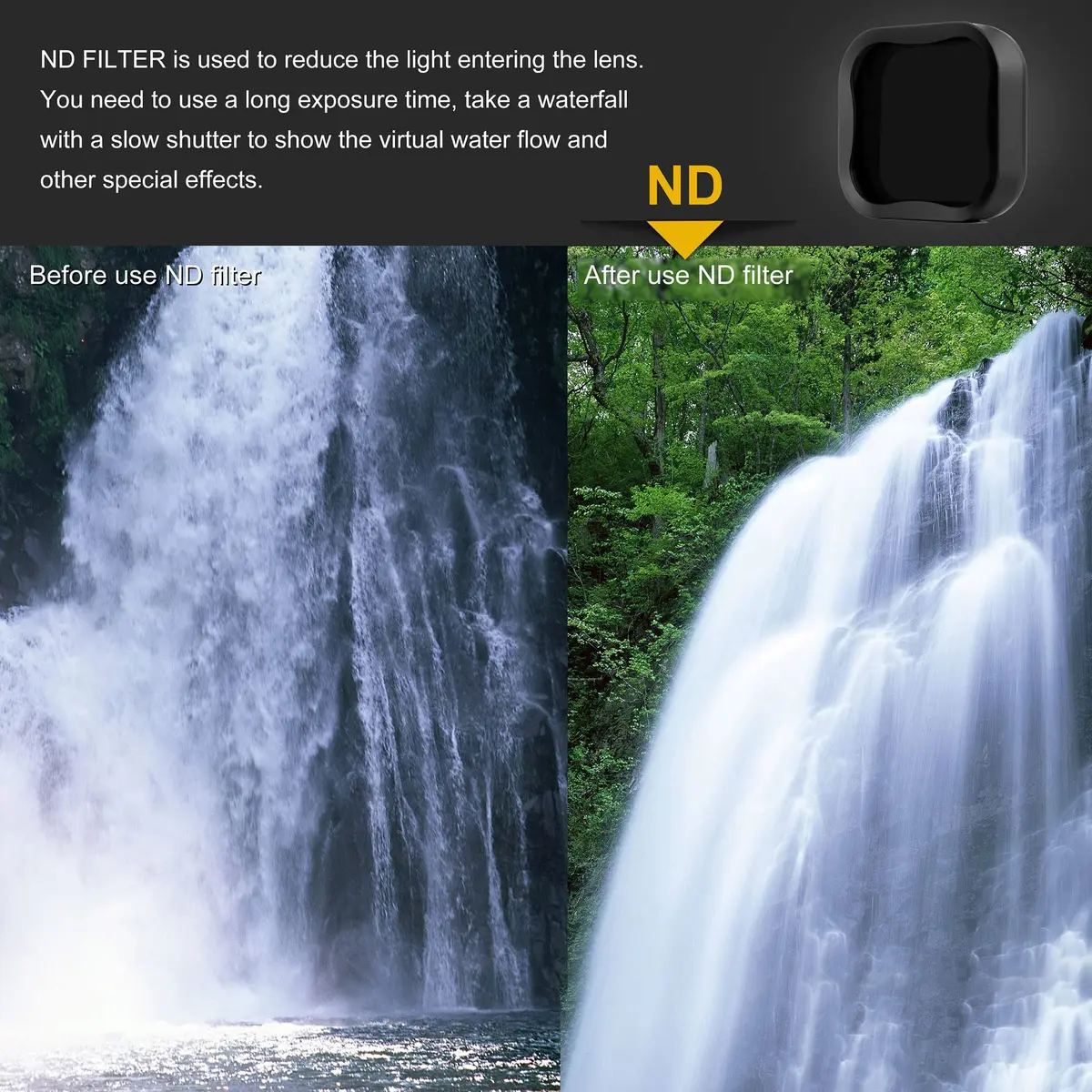 GEPULY Camera Lens Filter Set for GoPro Hero 5 6 7 | CPL ND8 ND16 ND32 Multi-Coated Glass - view 6