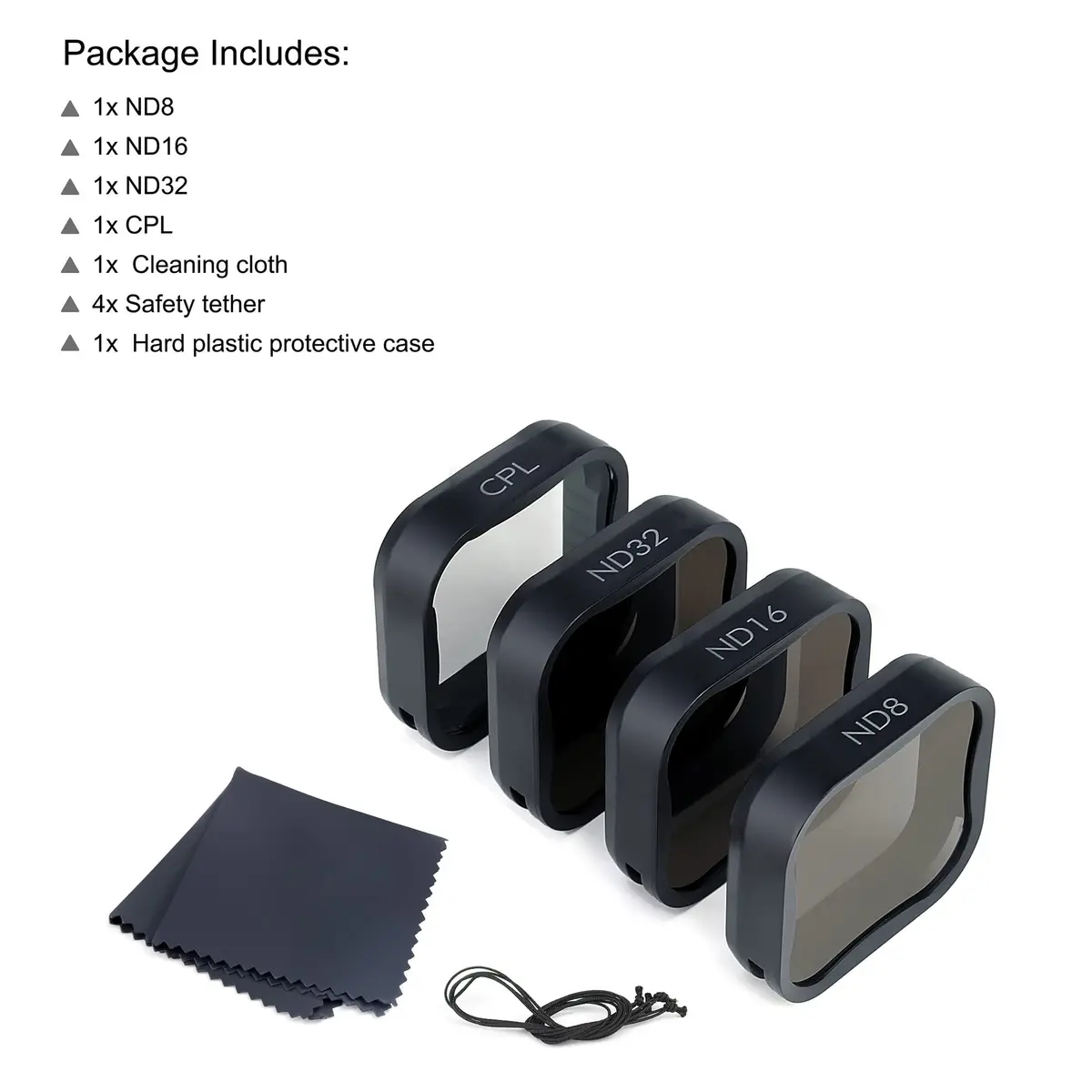 GEPULY Camera Lens Filter Set for GoPro Hero 5 6 7 | CPL ND8 ND16 ND32 Multi-Coated Glass - view 8