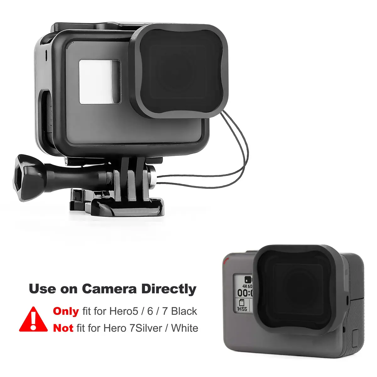 GEPULY Camera Lens Filter Set for GoPro Hero 5 6 7 | CPL ND8 ND16 ND32 Multi-Coated Glass - view 2