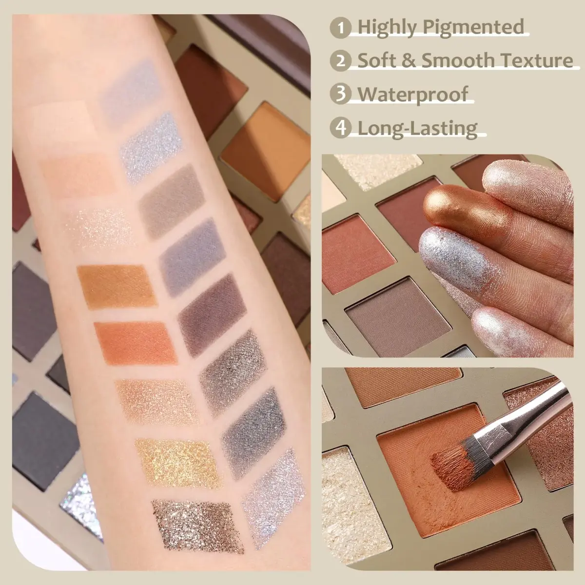 UCANBE Nude Eyeshadow Palette 40 Colors | Matte Shimmer Glitter Smoky Eye Makeup - view 3