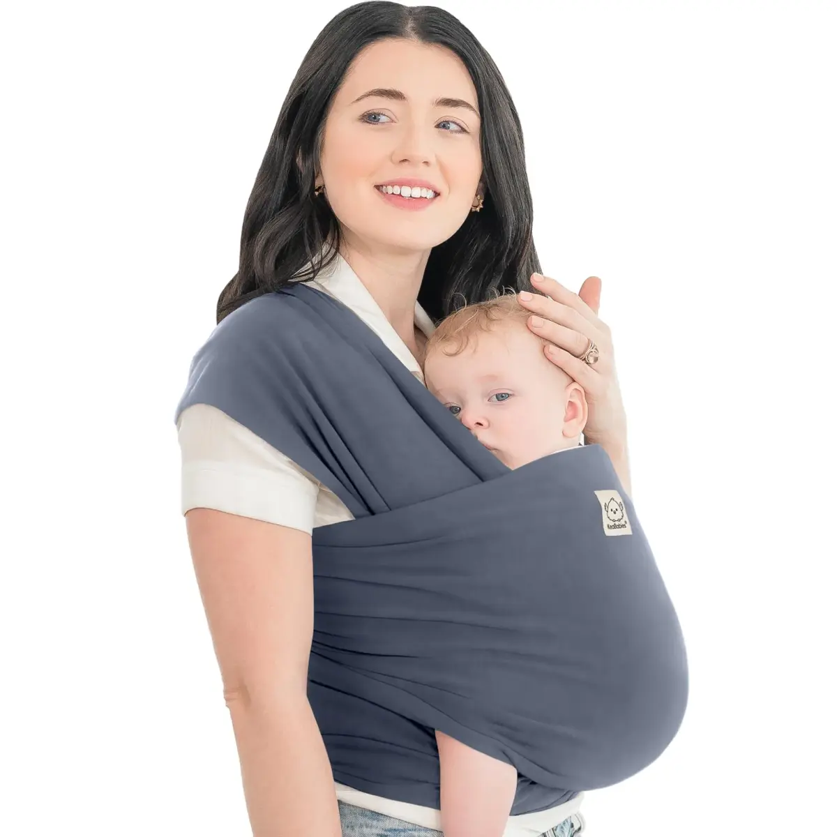 KeaBabies Original Baby Wrap Carrier Raven | Ergonomic, IHDI Certified, Breathable Fabric for Newborns to Toddlers - main product image