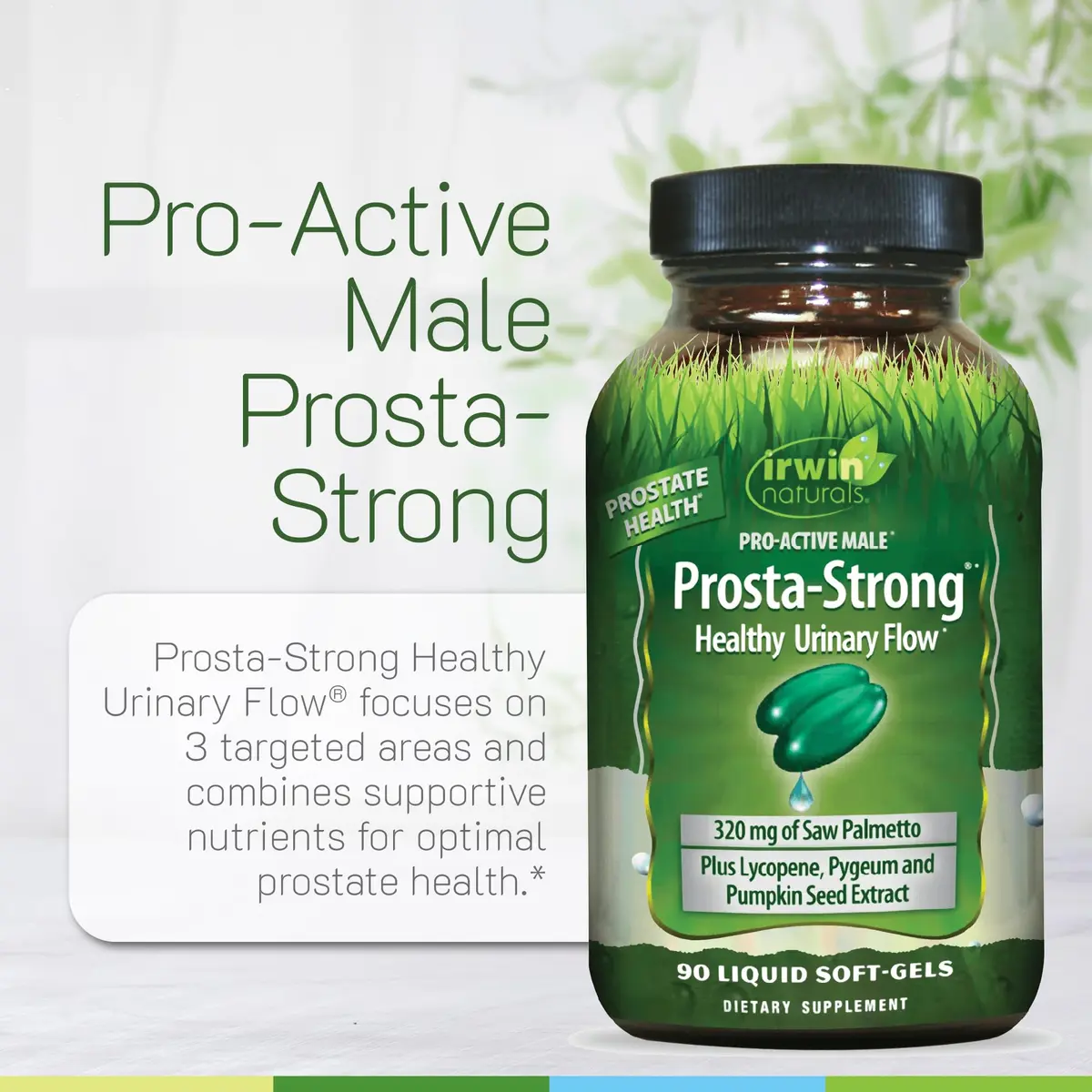 Irwin Naturals Prosta-Strong Daily Prostate Support Formula | 90 Softgels for Men’s Urinary & Prostate Health - view 5