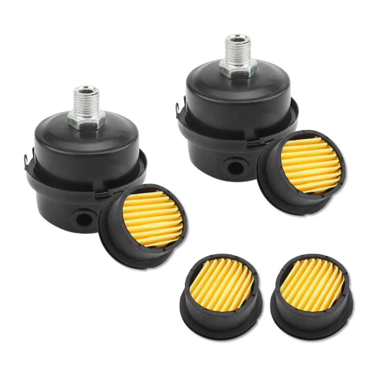 Joyangy 1/4" Metal Air Compressor Intake Filter Silencer Muffler | Noise Reduction & Dust Filtration - main product image