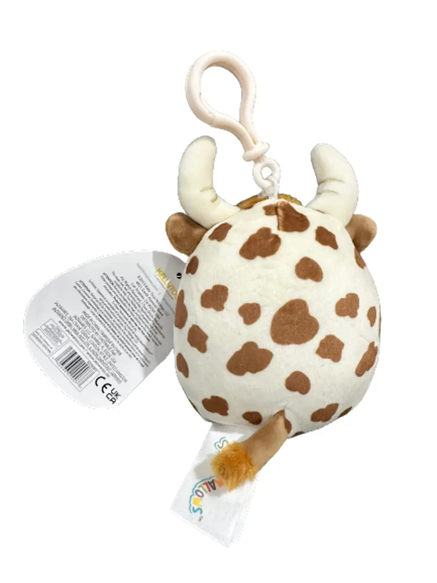 Squishmallows Alonzo 3.5" Plush Clip with Fuzzy Belly | Scottish Highland Cow Toy - view 2