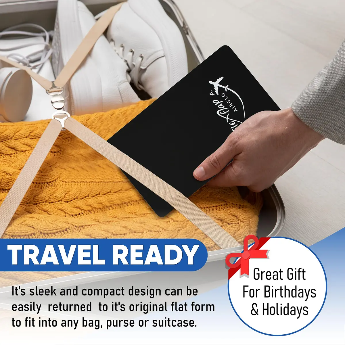 AIRGLO Flex Flap Cell Phone Holder & Flexible Tablet Stand 8 x 4 inches | Travel-Friendly, Adjustable - view 4