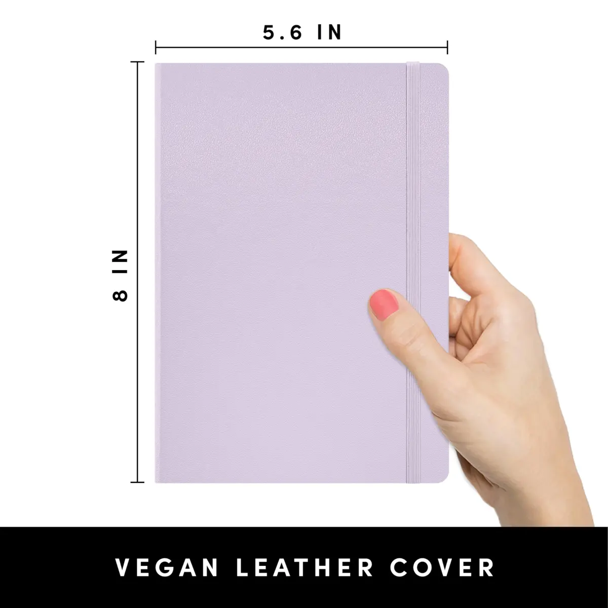 PAPERAGE Lined Journal Notebook Lavender 252 Pages 20cm x 14cm (8 in x 5.6 in) | Premium 100 GSM Acid-Free Paper - view 2