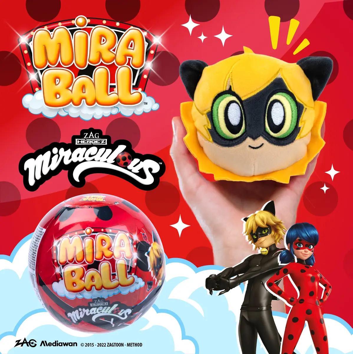 Miraculous Wyncor Ladybug 4-1 Surprise Miraball | 2.9" Plush & Metal Ball for Kids 3+ - view 6