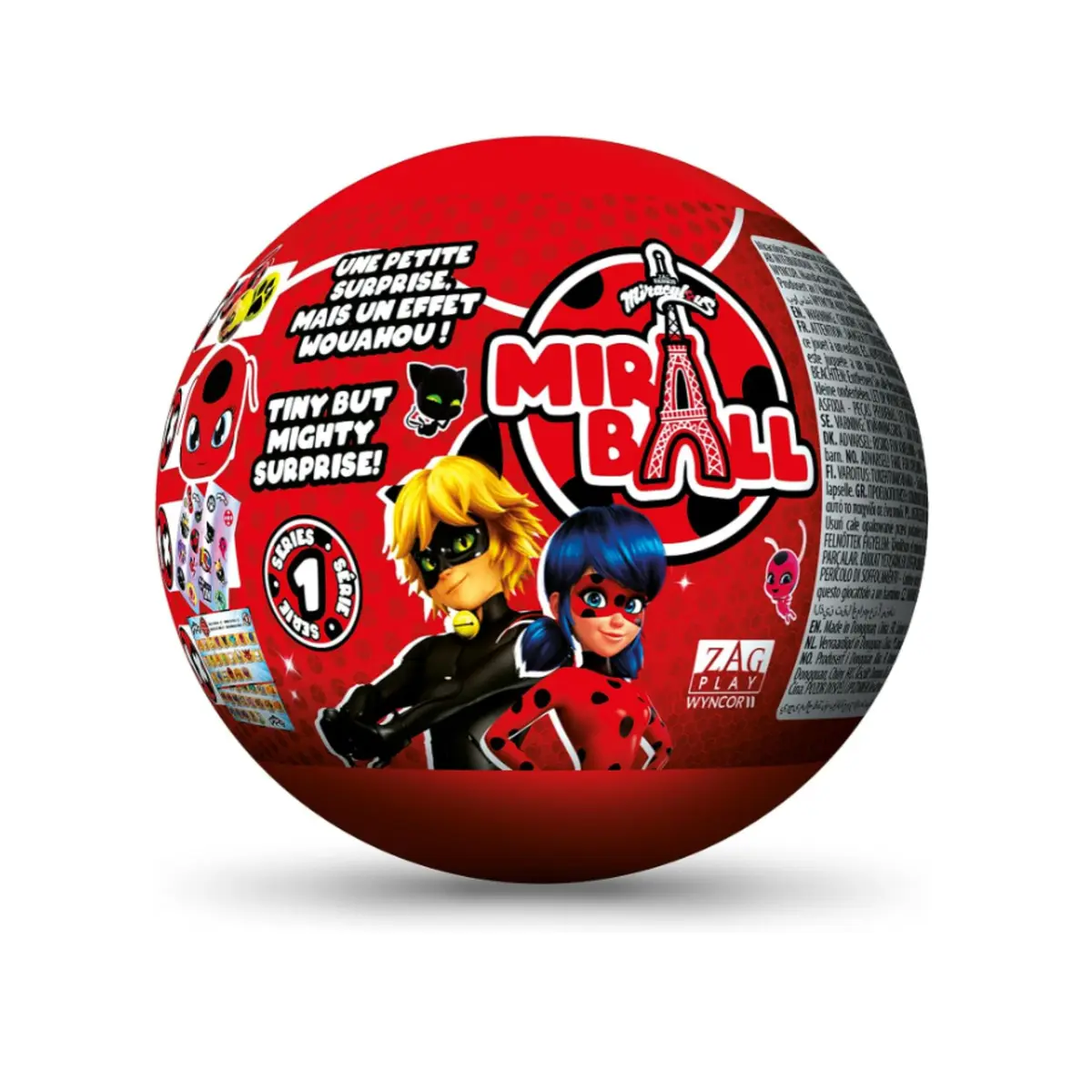 Miraculous Wyncor Ladybug 4-1 Surprise Miraball | 2.9" Plush & Metal Ball for Kids 3+ - view 4