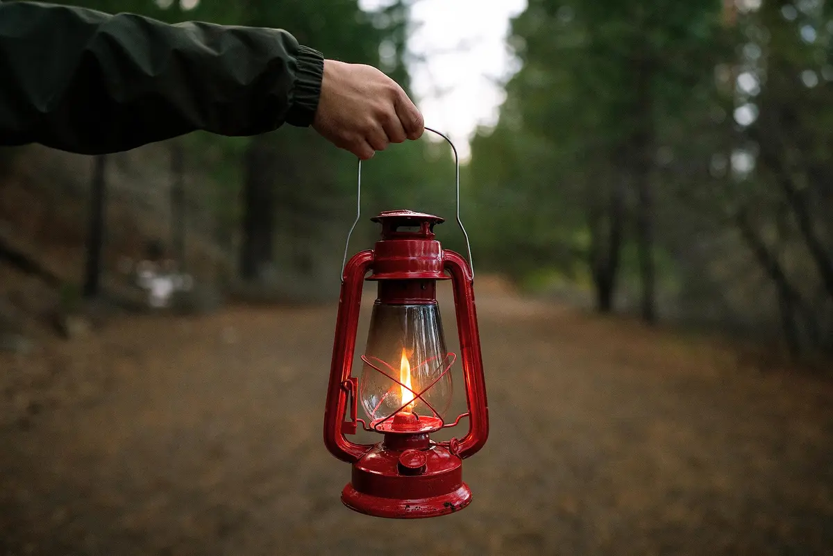Stansport Fuel Lantern with 5 Replacement Wicks | Metal & Glass Construction for Camping & Outdoors - view 6