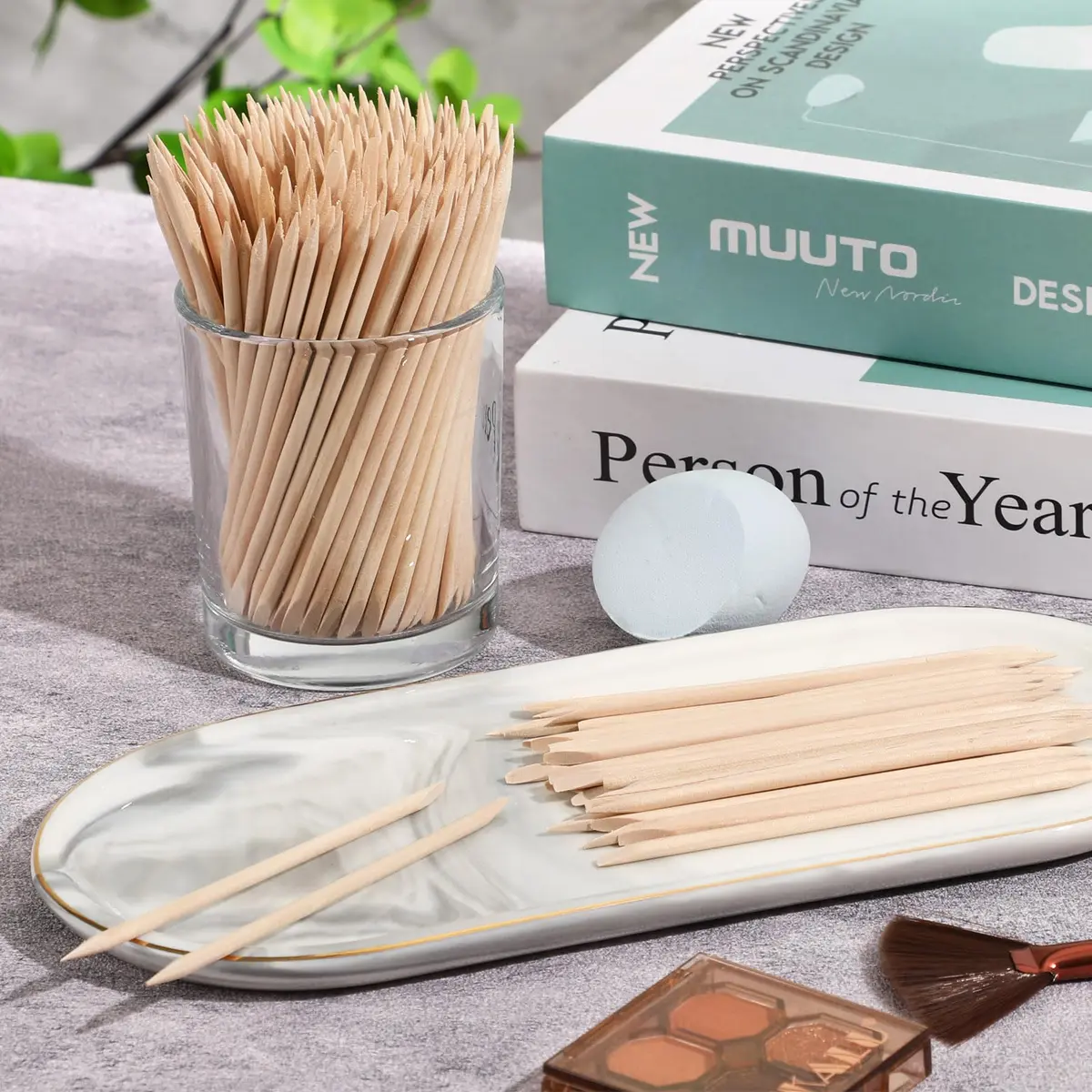 JANYUN Hair Removal Wax Sticks 200 Pcs | Double-Sided Pointed Flat Handle for Small Detailed Areas - view 4