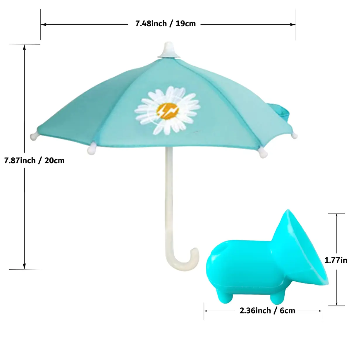 BEITESTAR Phone Umbrella for Sun | Cute Sun Shade & Stand for iPhone & Smartphones 7.48cm*7.78cm - view 6