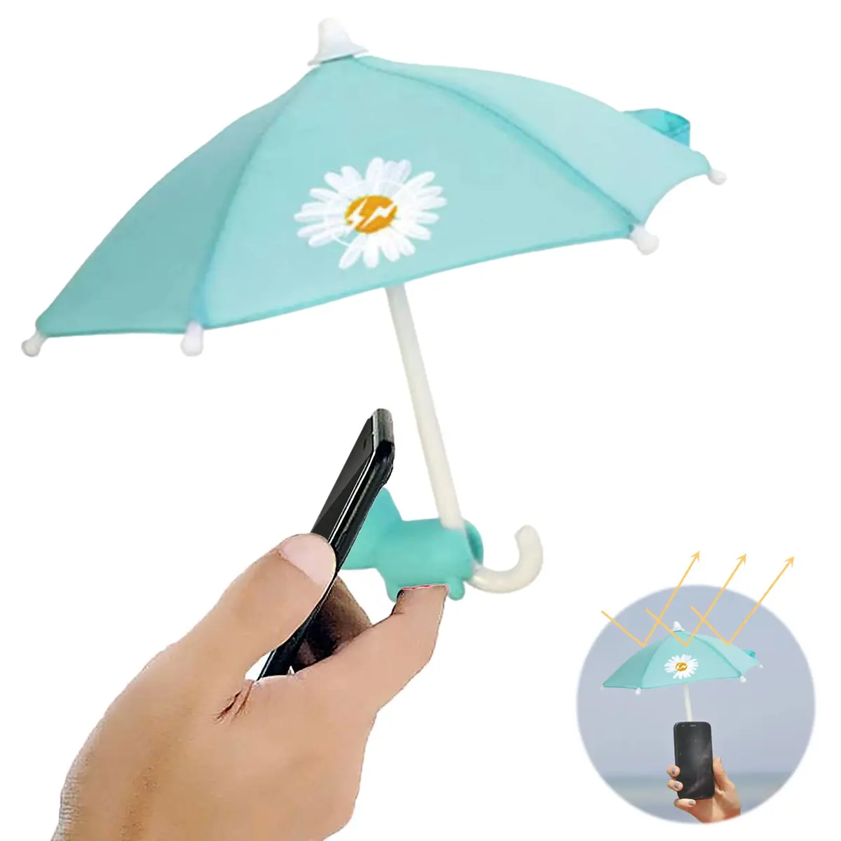 BEITESTAR Phone Umbrella for Sun | Cute Sun Shade & Stand for iPhone & Smartphones 7.48cm*7.78cm - main product image