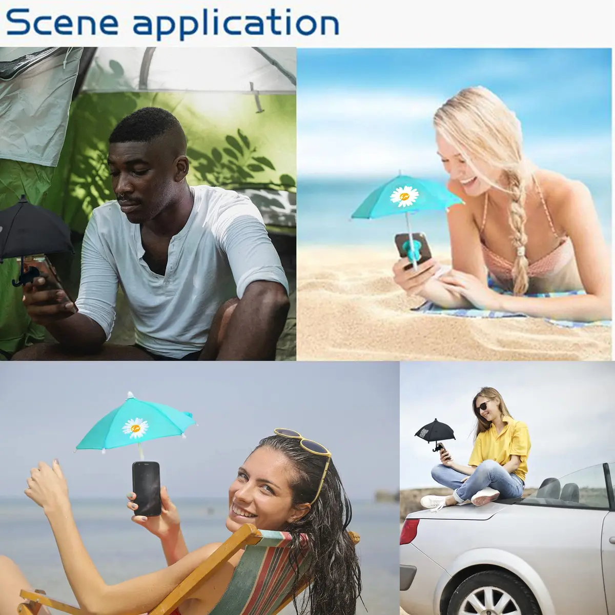 BEITESTAR Phone Umbrella for Sun | Cute Sun Shade & Stand for iPhone & Smartphones 7.48cm*7.78cm - view 2