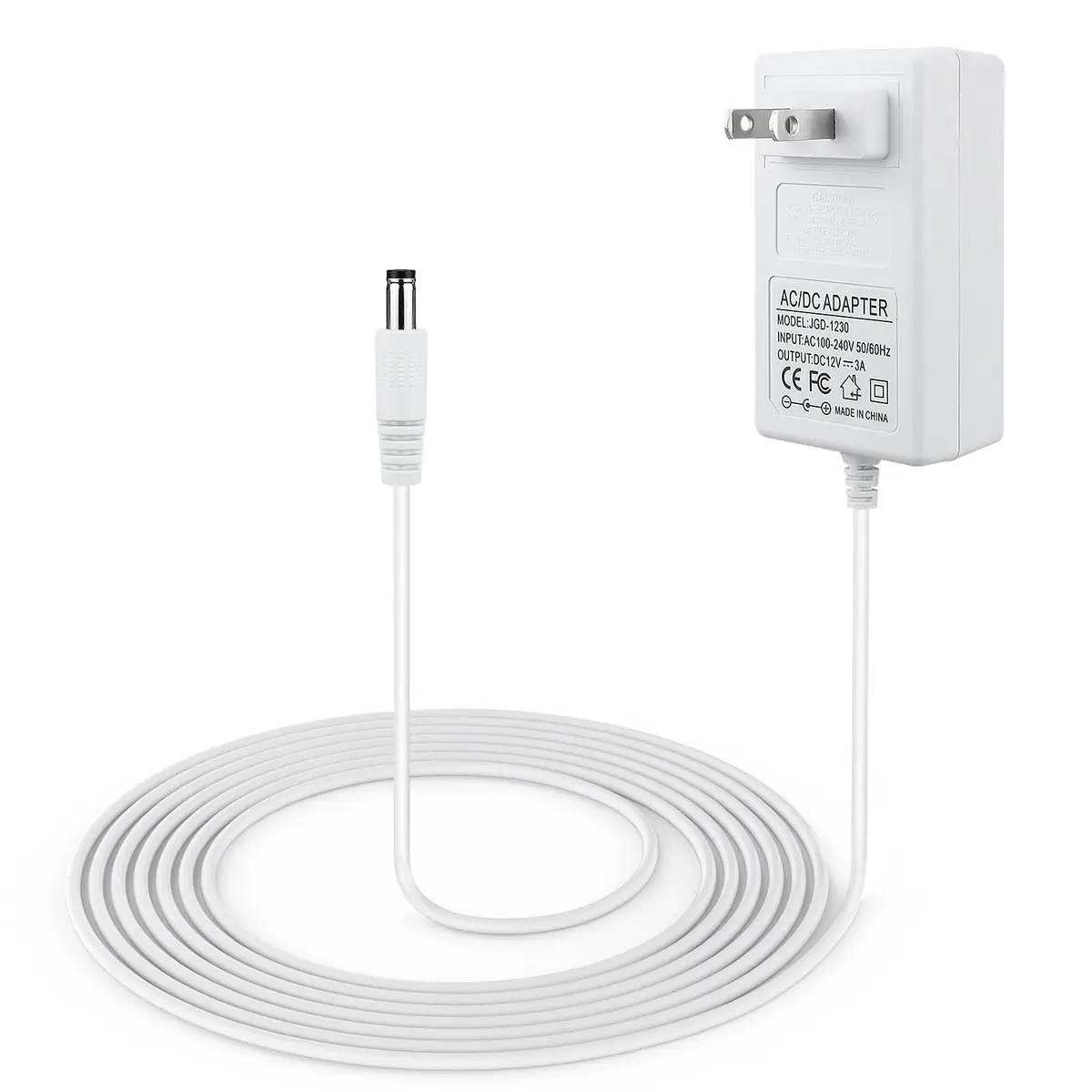 YEAOI 10ft Power Cord for 4moms mamaRoo 4 | 12V 3A Baby Swing Charger, White - main product image
