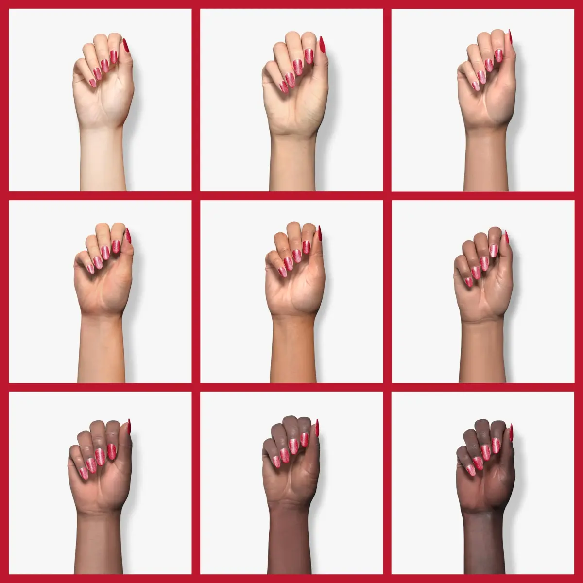 Beetles Glitter Red Gel Nail Polish Wine Red Shimmer 15ml (0.5 Fl Oz) | 10-Free Formula - view 4
