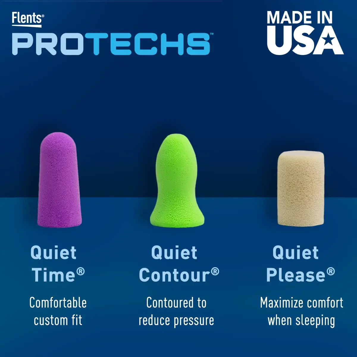 Flents Protechs Foam Ear Plugs NRR 33 Purple 20 Pair (10 Pair Pack x 2) | High-Noise Reduction for Sleep & Travel - view 7
