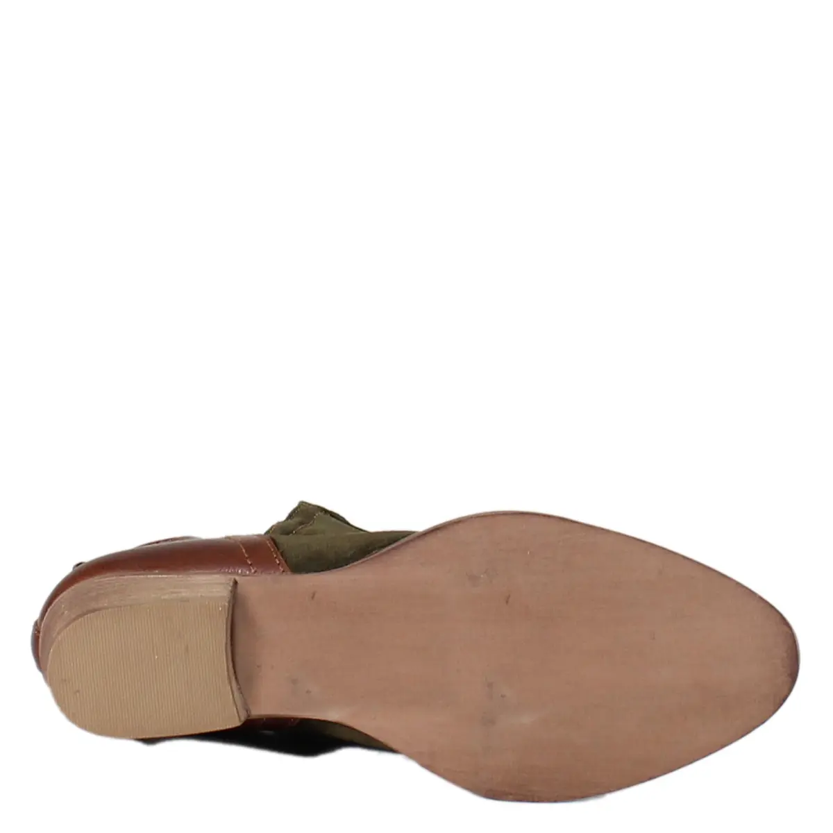 Diba True Stop By Pull On Round Toe Casual Boots Ankle Low Heel 8 US | Green, 1.5-inch Heel, Suede & Leather - view 7