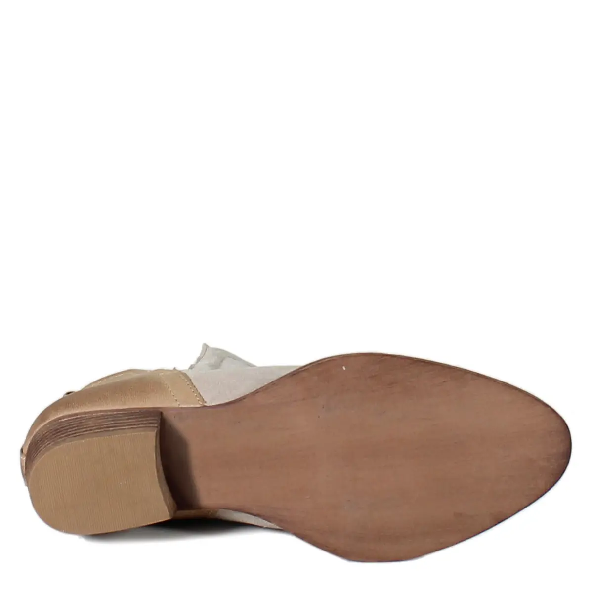 Diba True Stop By Pull On Round Toe Casual Boots Ankle Low Heel 11 M | Beige Leather & Suede - view 7