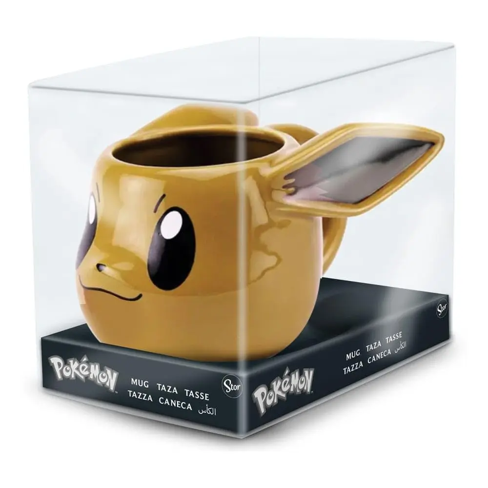 Stor Pokemon Eevee 3D Mug 385ml | Blue Plastic Mug with Eevee Design, Dishwasher Safe - main product image