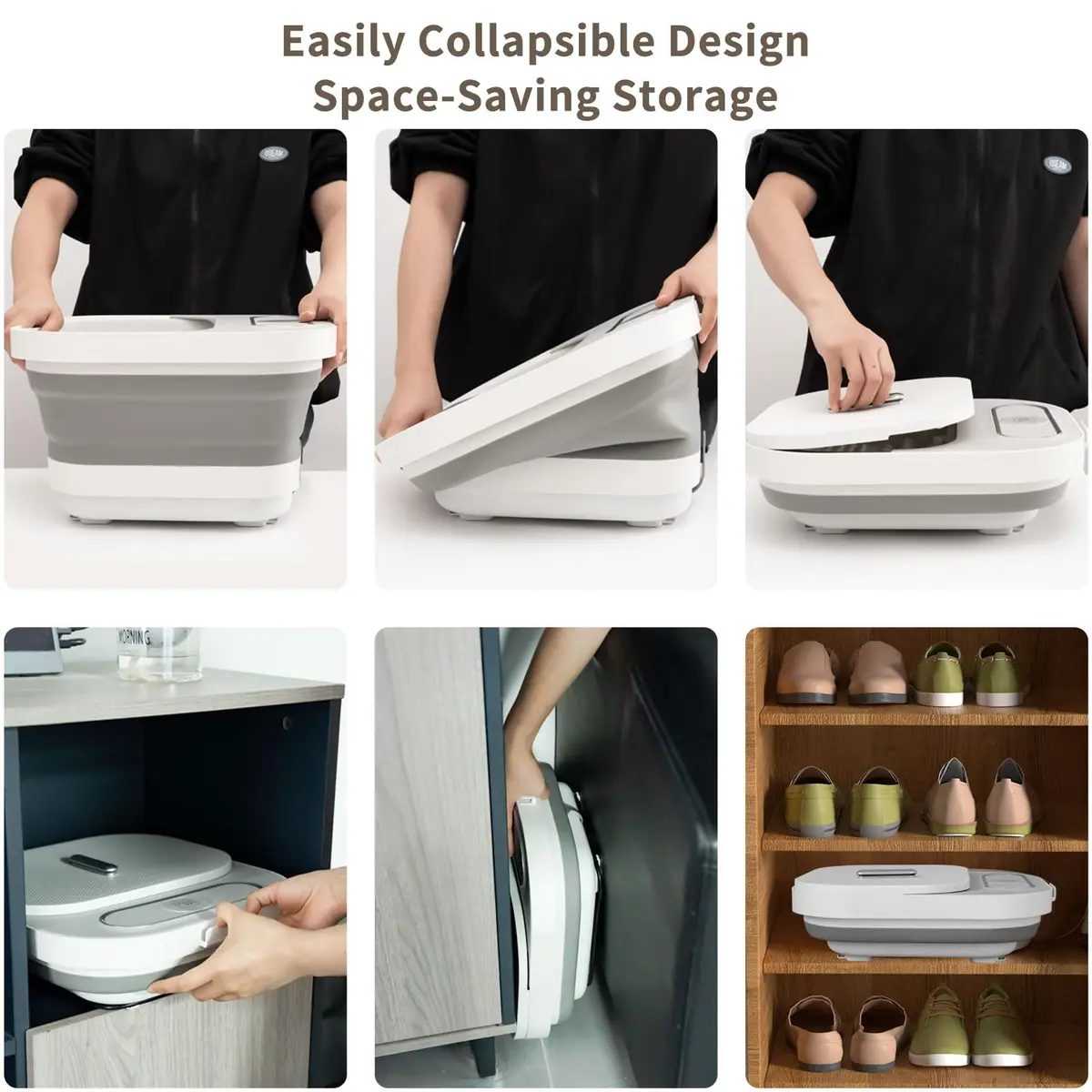 UNIFULL Collapsible Foot Spa Bath with Heat, Remote Control, Shiatsu Rollers & Bubble Jets for Relaxation - view 6