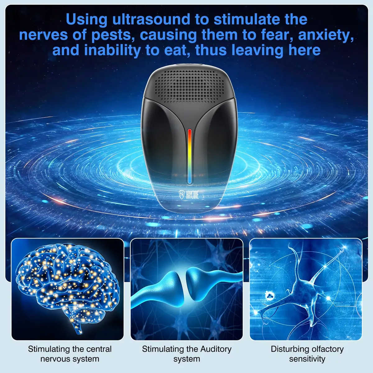 Haycone Ultrasonic Pest Repeller 6-Pack | Intelligent Frequency Conversion for Roaches, Mice, Bugs, Mosquitoes, Spiders, Ants - view 6