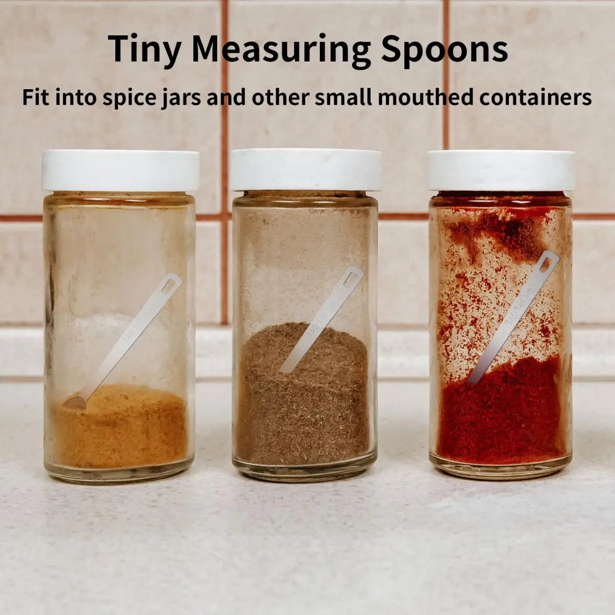 Cuttte Tiny Measuring Spoons Set 1/64 to 1/4 tsp | Stainless Steel Mini Spoons for Powders & Spices - view 7